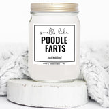 You Nique Designs Smells Like Poodle Farts Candle 8Oz - Funny Gifts For Poodle Lovers - Dog Farts Candle Poodle Gifts For Women, Men - Funny Poodle Dog Décor (Lavender & Vanilla)