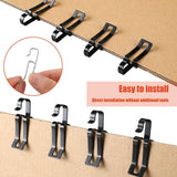 100 Pcs Christmas Light Clips Metal Gutter Hooks For Outdoor Xmas Light Hangers For Shingles Roof Seasonal Gutter Clips Hanging Festival Xmas Outside Decoration
