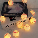 Baseball Decor For Boys Room,Baseball String Lights Usb Powered 20 Led 14Ft,Gift Decorative For Sports Theme Party Birth