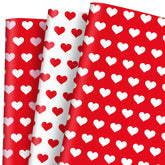 9 Sheet Valentine'S Day Wrapping Paper -Not Roll- Red Pink White Heart Gift Wrap Paper Folded Flat Craft Paper For Diy Crafts Party Supplies, 19.7 X 27.6 Inch
