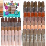 Kwik Stix Solid Paint Pens, Tempera Paint Pens, Super Quick Drying, Global Skin Tones Classpack 72 Pack (TPG-674), Assorted Skin Tones Colors, Regular