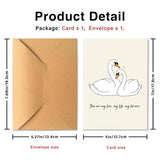 Romantic Anniversary Card For Husband Wife – "You Are My Love Life Forever" Swan Card For Couple – Sweet Wedding & Valentine'S Day Gift For Boyfriend Girlfriend – Premium 400Gsm Thick Paper With Kraft Envelope