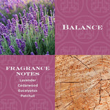 HomeWorx by SLATKIN + CO. 14oz Candle - Balance, Lavender + Cedarwood. 3-Wick Premium Scented Candle - 30-40 Hours of Clean Burn. Aromatherapy.