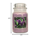 Spring Lilac Large Glass Apothecary Jar, Scented Candle, 21.25 Oz., Purple