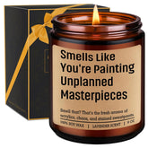 Scented Candle, Gifts For Artists, Painters - Cool Birthday, Appreciation, Valentines Gifts For Artist, Art Teacher, Painting Lovers - Funny Art Studio Decor, Artistic Ideas For Artsy Women, Men