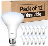 BR30 LED Light Bulbs 12 Pack E26 65W Equivalent 5000K Daylight Dimmable Recessed Flood Lights