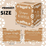 51Pcs Cielito Lindo Diaper Raffle Box Set Game Box With Ticket Platos De Barro Terracotta Flower Game Kit For Baby Shower Party Decoration
