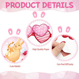 Valentines Game Pin The Heart On Rabbit Poster Game With 24 Stickers Valentine'S Party Decorations Cute Bunny Engagement Wedding Birthday Favor Supplies