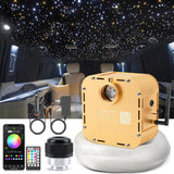 32W Twinkle Starlight Headliner Kit, 800Pcs*0.03In*13.1Ft Led Fiber Optic Lights Kit, Star Ceiling Light+10 Crystals+Adapter+Cigarette Lighter For Car Roof/Home With App/Remote/Music Mode