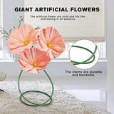 Large Flowers Artificial Flower Decoration - Wedding Giant Flowers Huge Artificial Paper Floral For Birthday Ceremony Party Event Mall Window Display Decorations 3Pc (Pink)