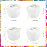 4 Pcs Split Cups For Paint Pouring, Silicone Split Cup Fluid Art Split Cup Resin Pouring Painting Tools Reusable Paint Pour Split Cup With Channels Dividers