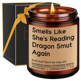 Romantasy Book Candle, Fantasy Reader Gifts For Women - Reading, Bookish, Dragon Gifts For Girls - Funny Valentines Day, Birthday Present For Fantasy Book Lover, Dragon Lover, Bookworm, Librarian