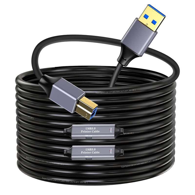 Usb 3.0 Printer Cable 50Ft, Usb A To Usb B 3.0 Printer Cable, Usb 3.0 Type B P