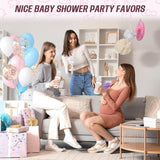 24 Pcs Baby Bottle Chug For Baby Shower Game, Juegos Para Baby Shower Bottle For Adult Gender Reveal Party Supplies, Include 6 Pcs Plastic Chug Bottles, 6 Pcs Bibs And 12 Pcs Eye Masks