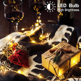 2 Pack Battery Operated Fairy Lights 33FT 100 LED Warm White Mason Jar String Lights with Timer Waterproof for DIY Party Decor