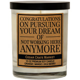 Funny Going Away Gifts For Coworkers, Boss, Women Men - Presents For Best Friend, New Job, Leaving, Retirement, Administrative Assistant, Promotion, Scented Birthday Candle, Soy Wax, Made In The Usa