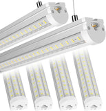 6 Pack 8FT U Shape LED Ceiling Lights 125W 20000LM 6500K Linkable Plug and Play Garage Lights