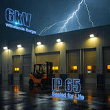 8 Pack 150W LED Wall Pack Lights 22500LM Outdoor Commercial Lighting with Dusk to Dawn Sensor IP65 Waterproof