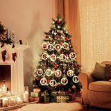 Window Lights Christmas Decor Ring Lights 120 Led 9.84Ft Long Hanging Christmas String Lights With Flashing Bubble Curta