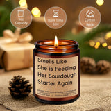 Candle, Gifts For Sourdough Bakers, Sourdough Gifts For Women, Starter, Sour Dough Bread Baking Making Presents For Bread Baker Lover, Funny Valentines Birthday Idea For Friend Sister Wife Her