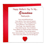 Happy Mother’S Day Card For Grandma, Special Mother’S Day Card To Grandmother, Mother’S Day Gift From Grandson Granddaughter