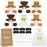 6 Set Bear Blindfolded Diaper Changing Baby Shower Games With Blindfold Changing 12 Inch Bear Dolls Diapers Gift Bags For Baby Shower Gender Reveal Raffle Party Game