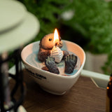 Realistic Sea Otter Bowl Scented Aromatherapy Candle