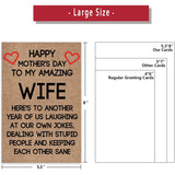 Rude Wife Mother'S Day Card From Husband, Funny Mothers Day Gifts Idea For Wife,Humor Mother'S Day Card For Women,Unique Gifts For Mothers Day