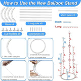 9 Feet Tall and 10 Feet Wide Adjustable Balloon Arch Stand Set with Included Air Pump
