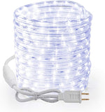 18FT Daylight White LED Rope Lights 216 LED Plug In Connectable Flexible Tube Lights Indoor Outdoor