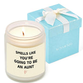 Pregnancy Announcement For Aunt, Auntie Baby Announcement - Promoted To Aunt Gifts, New Aunts Gifts, Baby Reveal Gift For Bestie Sister Friend Lavender Soy Candle