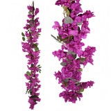 Purple Bougainvillea Artificial Flowers Garland 5.9Ft Bloom Faux Bougainvillea Artificial Vine Flowers For Centerpieces Table Runner Wedding Arch Wall Decorations (Purple)
