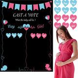 Baby Gender Reveal Party Decorations Baby Gender Reveal Game 72Pcs Stickers Voting Boy Or Girl Gender Reveal Party Supplies