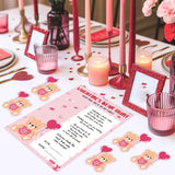 Valentine'S Day Games For Classroom Party Family Adults Office Large Groups, Valentines Bear Bub Hunt Game School Activities With 50 Paper Bears - 25 Players (Bear Hunt)