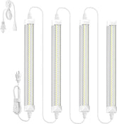 4 Pack LED Shop Lights 25W 3750LM 6500K Plug and Play Linkable T8 Tube Fixtures for Garage Workshop
