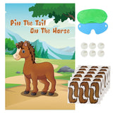 Pin The Tail On The Horse Game With 36 Tail Stickers For Cowboy Party Favor Toys Boys And Girls Birthday Party Decorations Horse Party Games For Kids…