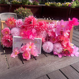 36Pcs Artificial Flower Heads Silk Faux Flower Head For Crafting Project Birthday Cake Blossom Garland Bouquets For Wedding Party Baby Shower Home Decoration (36, Pink)