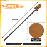 Mahl Stick For Steadying Painter Hand 32.7 Inch Aluminum Alloy Drawing Tool Artist'S Painter'S Hand Rest Tool With Artificial Leather For Painting Art Watercolor Oil Paint Sketching Supplies