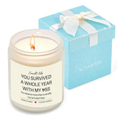 1 Year Anniversary Candle Gifts For Girlfriend Boyfriend, Anniversary Wedding Gifts For Couple, Birthday Valentine'S Day Gift For Wife Husband, Romantic Gift For Her Him, Lavender Scented Candle