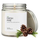 Soy Wax Candles (Fresh Pine) - Pine Candle - Soy Candles For Home Scented - Long Burning Premium - Hand-Poured (7Oz.)