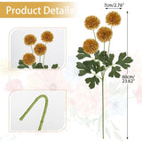 23 Inch Tall Chrysanthemum Fake Mums Flowers For Decoration Rustic Flowers Artificial Chrysanthemum Flower Arrangement For Home Office Wedding Table Decor- Fake Gold Flowers Faux Mum 4 Pack