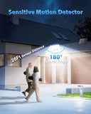 2 Pack 172 LED Solar Motion Sensor Lights IP65 Waterproof Split Security Lights with Remote