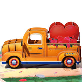 Car-Mounted Hearts Pop Up Greeting Card With Blank Note Card & Envelope, Ideal Gift For Celebrating Love, Holiday, Birthday, Anniversary, Valentine'S Day, Wedding, Engagement, Bridal Shower