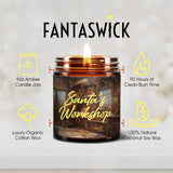 Christmas Candle | 100% Natural Coconut Soy Wax | 9Oz | Santa'S Workshop