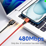 2 Pack 6FT 4 in 1 Braided Multi Charging Cable USB Fast Charger Cord for iPhone USB C Micro USB Tablets Samsung