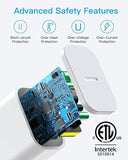 4 Pack 20W USB C Fast Charger with 6FT MFi Certified Lightning Cable for iPhone iPad White