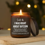 Scented Candle, Bitcoin Merch, Cryptocurrency, Crypto Gifts For Men, Women, Funny Christmas, Bitcoin Gifts For Him, Husband, Boyfriend, Dad, Son, Brother, Best Friend, Trader, Crypto Lovers