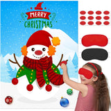 Christmas Games, Pin The Nose On The Snowman Christmas Party Games For Families Activities, Christmas Stickers For Kids Adults Christmas Party Decorations Gifts Supplies