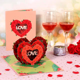3D Love Pop Up Card For Valentines Day, Anniversary, Wedding, Mother'S Day, Birthday, Handmade Valentine Greeting Cards Love Cards With Message Note & Envelop For Your Love One