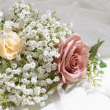 Babys Breath Artificial Flowers, 6Pcs Fake White Babys Breath Flowers Artificial Bulk, Real Touch Faux Babies Breath Gypsophila Bouquet For Wedding Floral Arrangement Party Decor